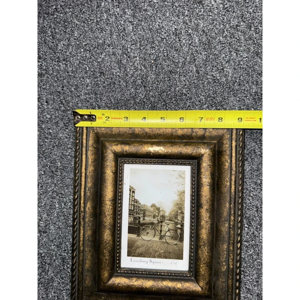 Louisburg Square 4x6 Picture Frame Ornate Distressed Gold Tone Antique Style
